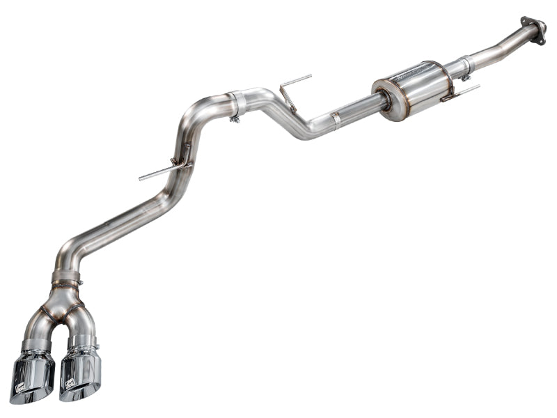 AWE 21-25 Ford F150 (14th Gen Reg Cab) Cat-Back Exhaust - 4.5in Dual Side Exit Chrome Tips AWE Tuning Catback AXOPROS