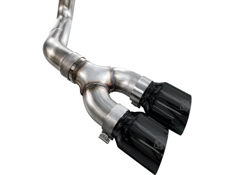 AWE 21-25 Ford F150 (14th Gen Reg Cab) Cat-Back Exhaust - 4.5in Dual Side Exit Diamond Black Tips AWE Tuning Catback AXOPROS