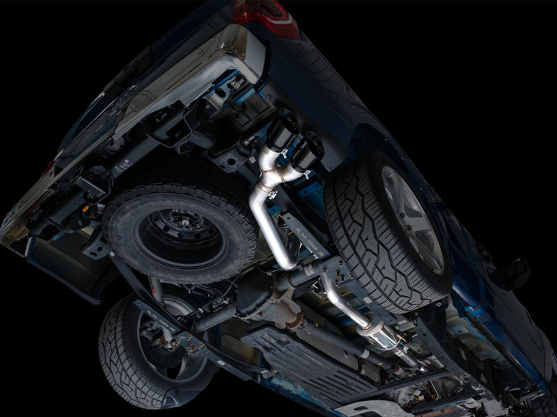 AWE 21-25 Ford F150 (14th Gen Reg Cab) Cat-Back Exhaust - 4.5in Dual Side Exit Diamond Black Tips AWE Tuning Catback AXOPROS