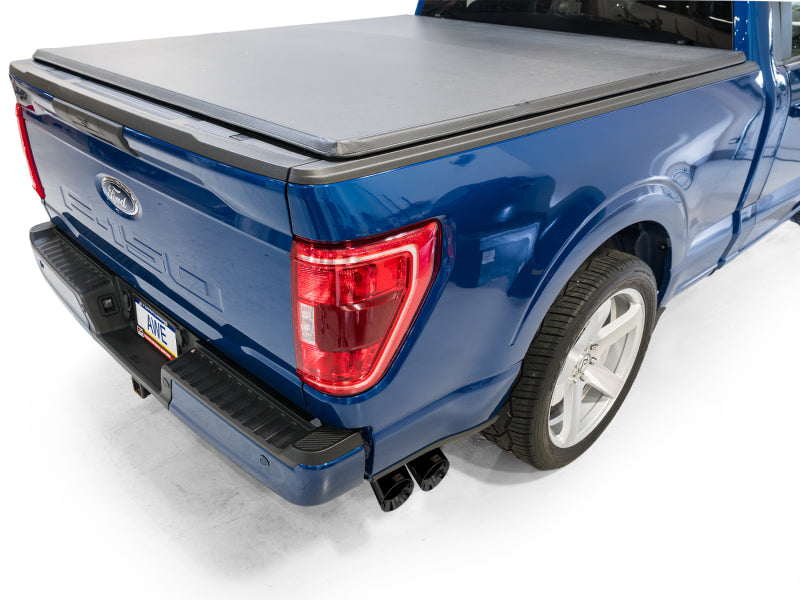 AWE 21-25 Ford F150 (14th Gen Reg Cab) Cat-Back Exhaust - 4.5in Dual Side Exit Diamond Black Tips AWE Tuning Catback AXOPROS