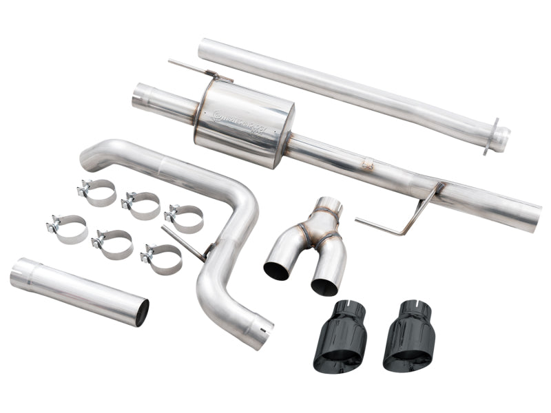 AWE 0FG 21+ Ford F150 Dual Side Exit Cat-Back Exhaust - 4.5in Diamond Black Tips AWE Tuning Catback AXOPROS