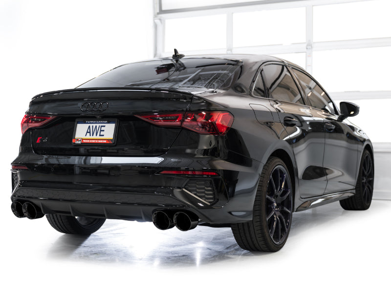 AWE 22-24 Audi 8Y S3 Track Edition Exhaust - Diamond Black Tips AWE Tuning Catback AXOPROS