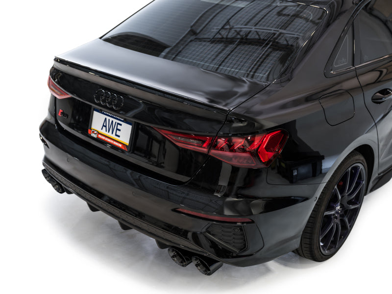 AWE 22-24 Audi 8Y S3 Track Edition Exhaust - Diamond Black Tips AWE Tuning Catback AXOPROS