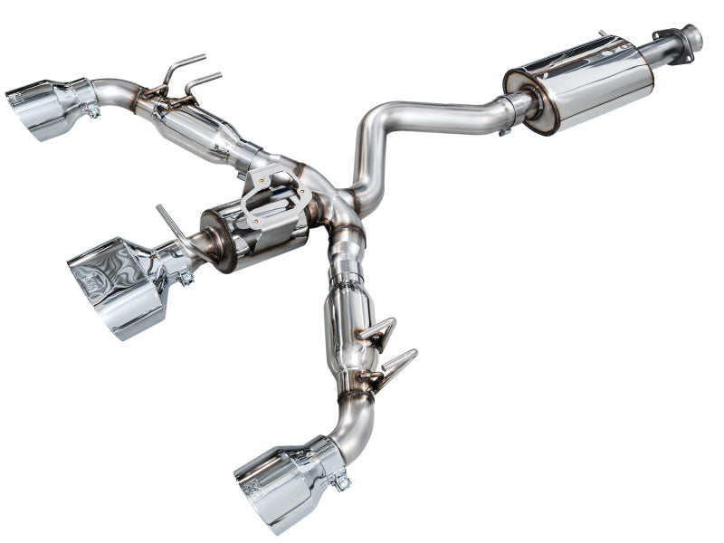 AWE 23-24 Toyota GR Corolla Touring Edition Catback Exhaust - Chrome Silver Tips AWE Tuning Catback AXOPROS
