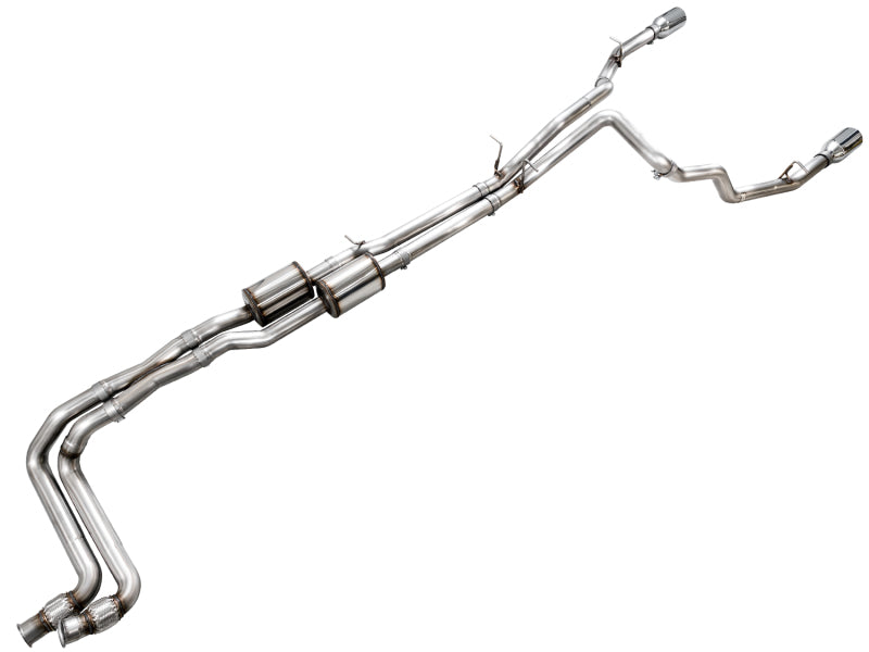 AWE 25+ RAM 1500 3.0TT 0FG Catback Touring Exhaust - Chrome Silver Tips AWE Tuning Catback AXOPROS