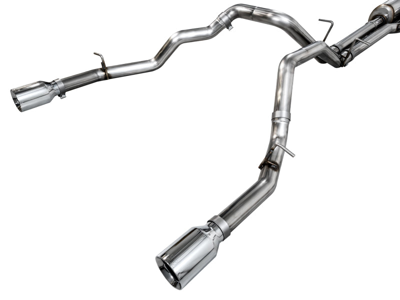 AWE 25+ RAM 1500 3.0TT 0FG Catback Touring Exhaust - Chrome Silver Tips AWE Tuning Catback AXOPROS