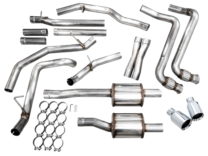 AWE 25+ RAM 1500 3.0TT 0FG Catback Touring Exhaust - Chrome Silver Tips AWE Tuning Catback AXOPROS