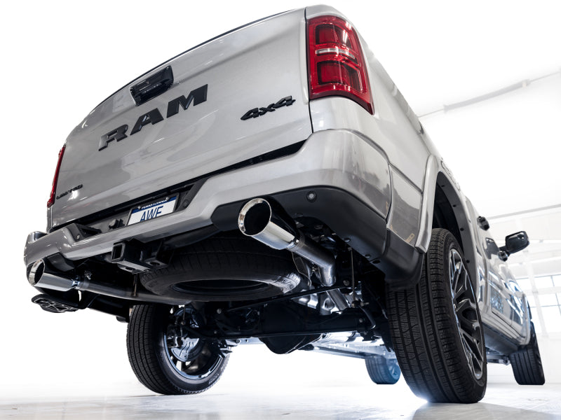 AWE 25+ RAM 1500 3.0TT 0FG Catback Touring Exhaust - Chrome Silver Tips AWE Tuning Catback AXOPROS