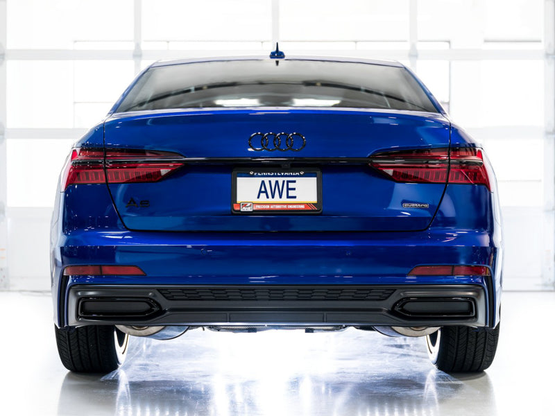 AWE Audi 2019-2023 C8 A6/A7 3.0T Touring Edition Cat-back Exhaust- Turn Downs AWE Tuning Catback  AXOPROS