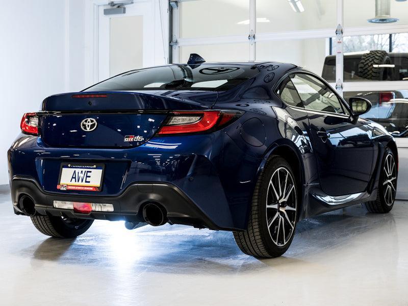 AWE Subaru BRZ / Toyota GR86 / Toyota 86 Track Edition Cat-Back Exhaust- Diamond Black Tips AWE Tuning Catback AXOPROS