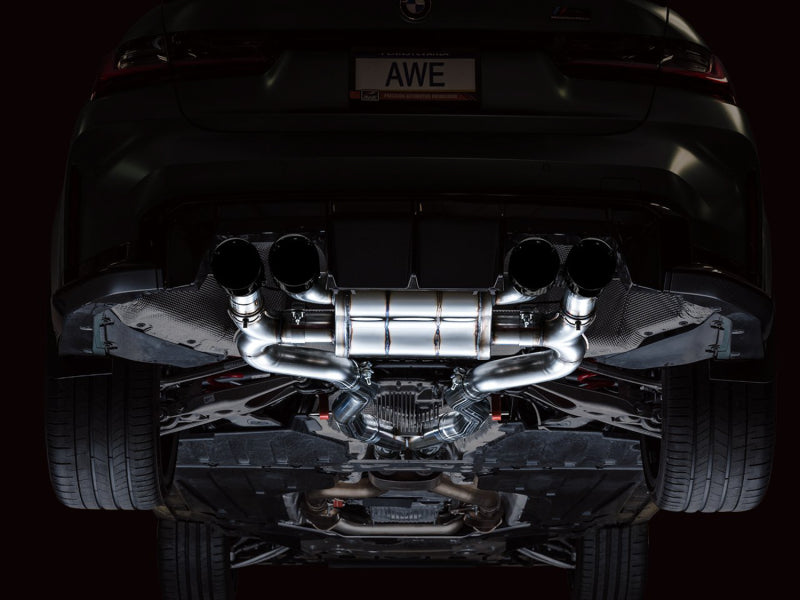 AWE SwitchPath Catback Exhaust for BMW G8X M3/M4 - Diamond Black Tips AWE Tuning Catback AXOPROS