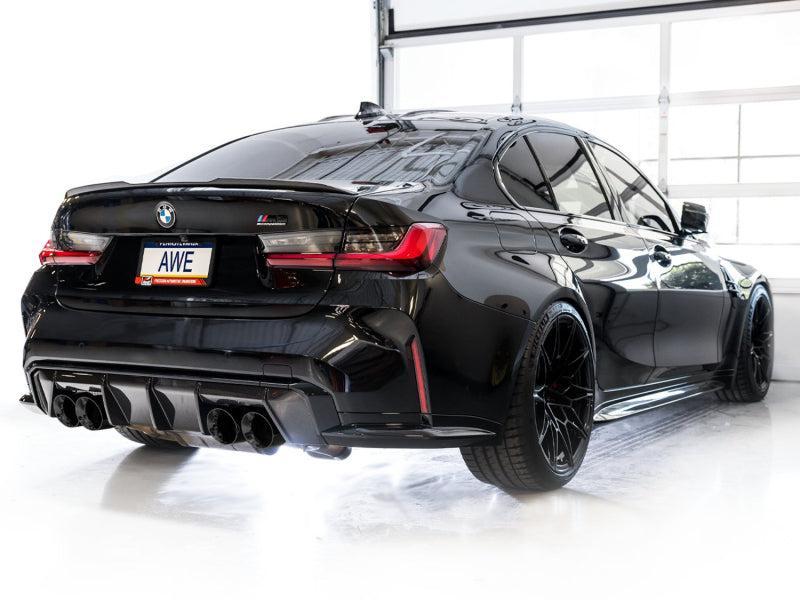 AWE Track Edition Catback Exhaust for BMW G8X M3/M4 - Diamond Black Tips AWE Tuning Catback AXOPROS