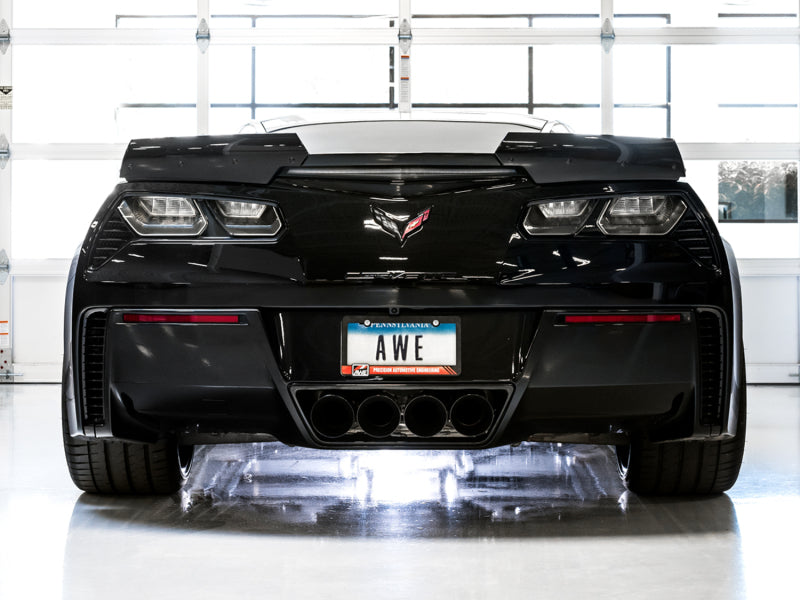 AWE Tuning 14-19 Chevy Corvette C7 Z06/ZR1 Track Edition Axle-Back Exhaust w/Black Tips AWE Tuning Axle Back AXOPROS