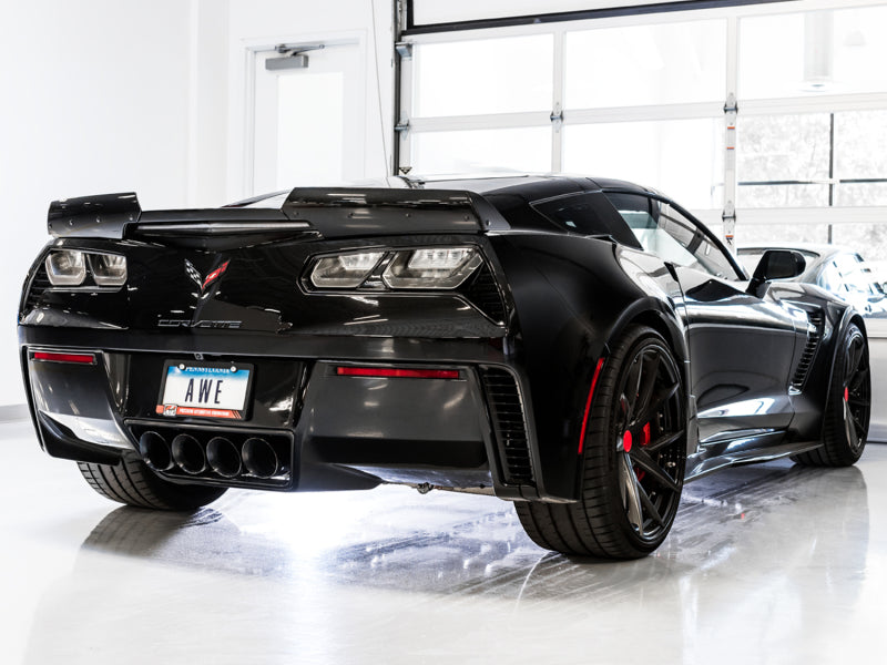 AWE Tuning 14-19 Chevy Corvette C7 Z06/ZR1 Track Edition Axle-Back Exhaust w/Black Tips AWE Tuning Axle Back AXOPROS