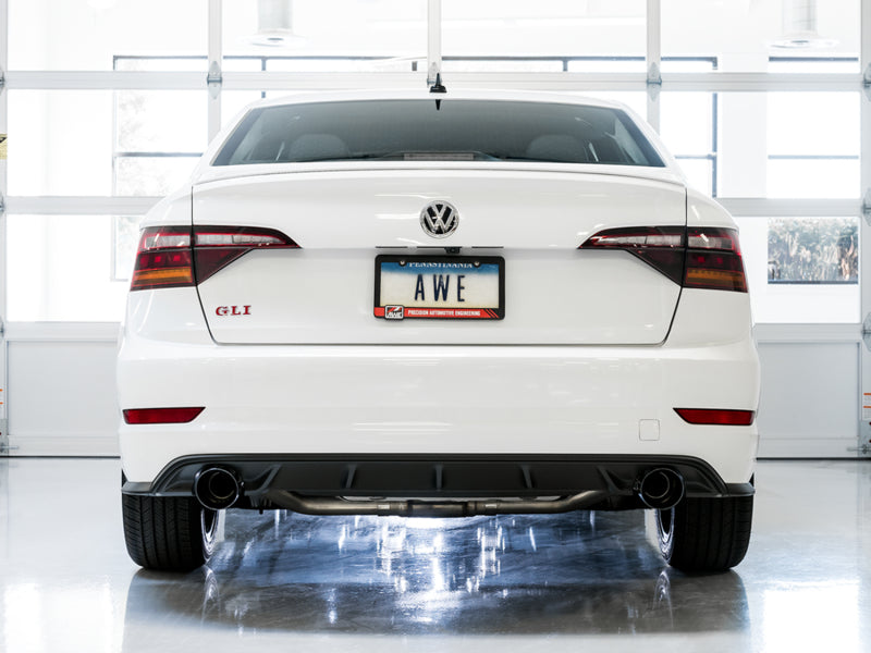 AWE Tuning 18-21 Volkswagen Jetta GLI Mk7 Track Edition Exhaust - Diamond Black Tips (Fits OEM DP) AWE Tuning Catback AXOPROS
