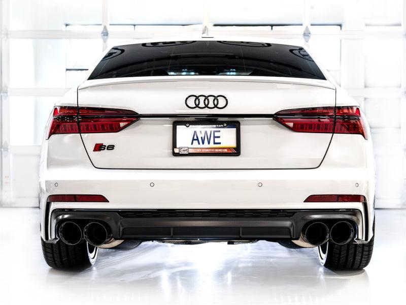AWE Tuning 19-23 Audi C8 S6/S7 2.9T V6 AWD Touring Edition Exhaust - Diamond Black Tips AWE Tuning Catback AXOPROS