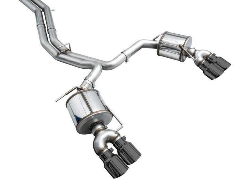AWE Tuning 19-23 Audi C8 S6/S7 2.9T V6 AWD Touring Edition Exhaust - Diamond Black Tips AWE Tuning Catback AXOPROS
