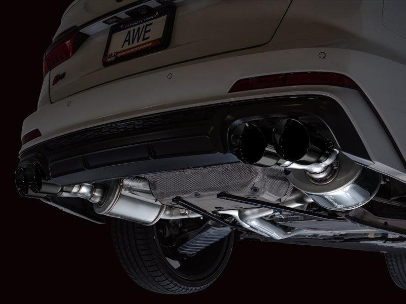 AWE Tuning 19-23 Audi C8 S6/S7 2.9T V6 AWD Touring Edition Exhaust - Diamond Black Tips AWE Tuning Catback AXOPROS