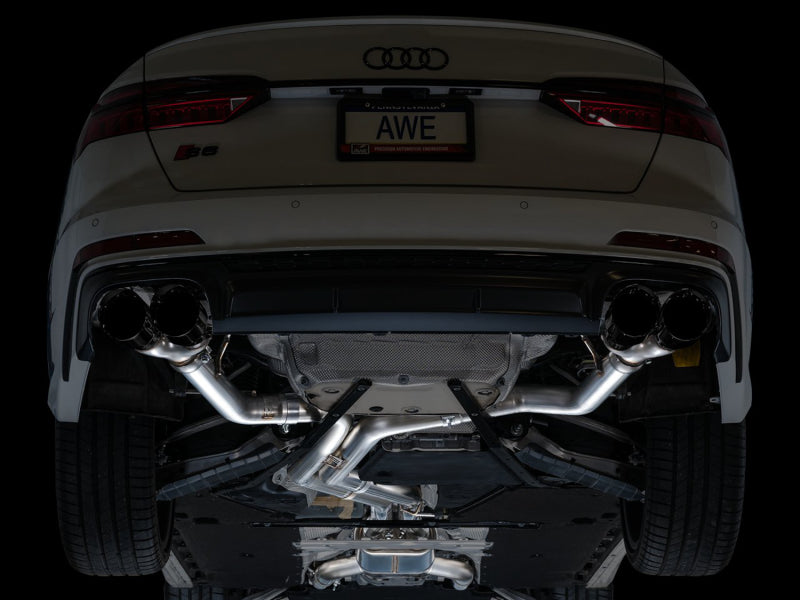 AWE Tuning 19-23 Audi C8 S6/S7 2.9T V6 AWD Track Edition Exhaust - Diamond Black Tips AWE Tuning Catback AXOPROS