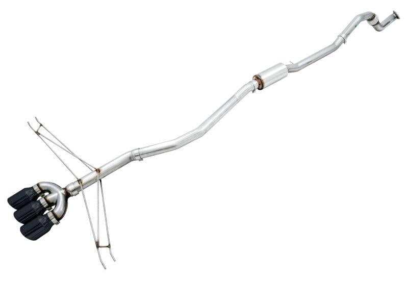 AWE Tuning 2016+ Honda Civic Si Track Edition Exhaust w/Front Pipe & Triple Diamond Black Tips AWE Tuning Catback AXOPROS