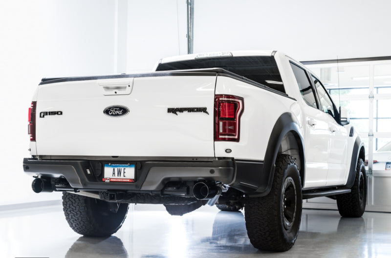 AWE Tuning 2017+ Ford Raptor 0 FG Performance Exhaust System - w/ Diamond Black Tips AWE Tuning Catback  AXOPROS