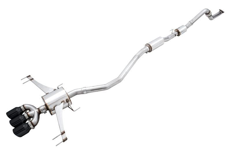 AWE Tuning 2017+ Honda Civic Type R Touring Edition Exhaust w/Front & Mid Pipe - Diamond Blk Tips AWE Tuning Catback AXOPROS