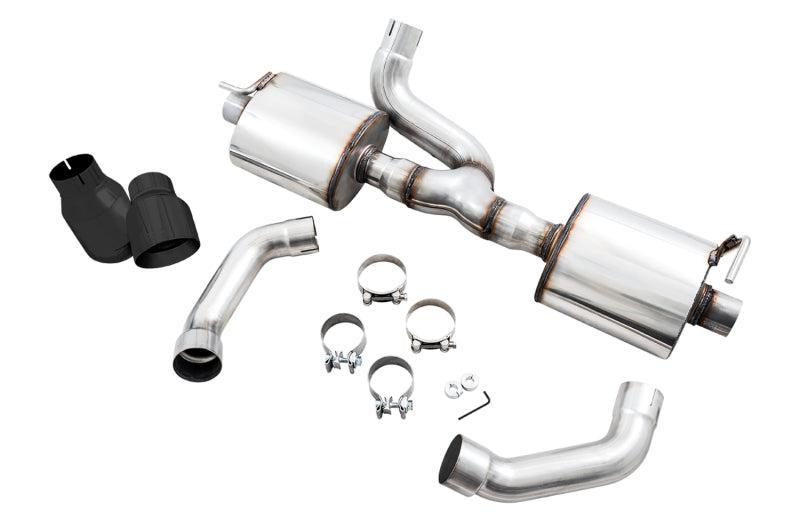 AWE Tuning 2018+ Jeep Wrangler JL/JLU Tread Edition Axle-Back Dual Exhaust - Diamond Black Tips AWE Tuning Catback AXOPROS