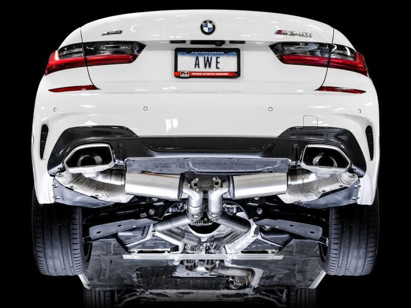AWE Tuning 2019+ BMW M340i (G20) Non-Resonated Touring Edition Exhaust (Use OE Tips) AWE Tuning Catback AXOPROS