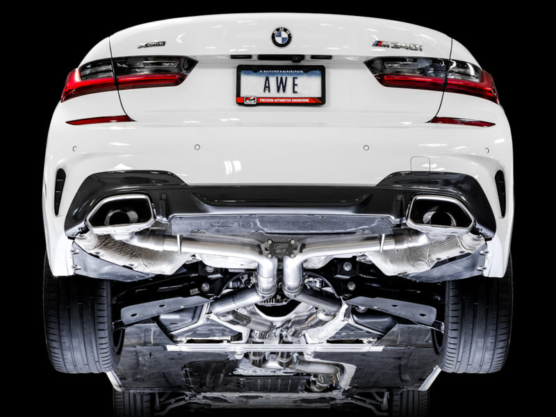 AWE Tuning 2019+ BMW M340i (G20) Track Edition Exhaust (Use OE Tips) AWE Tuning Catback AXOPROS