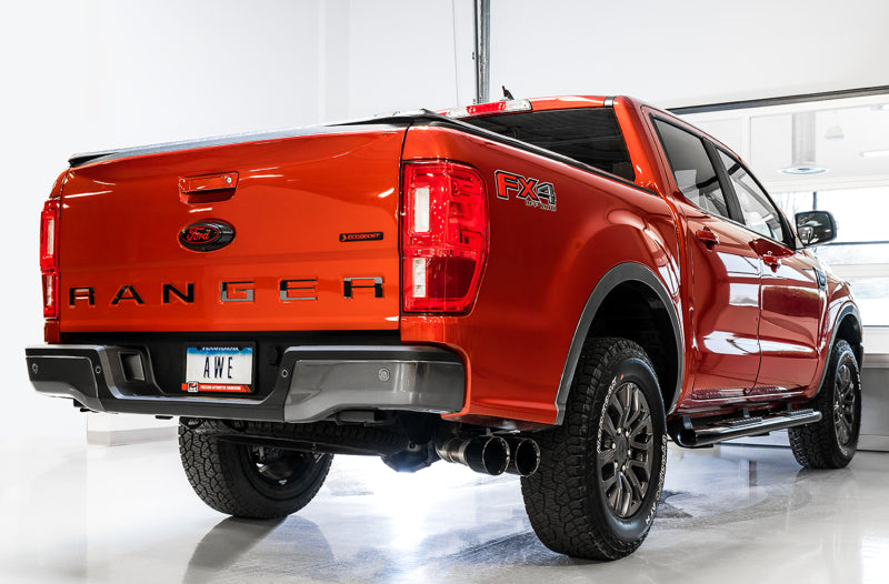 AWE Tuning 2019+ Ford Ranger 0FG Performance Exhaust System w/Diamond Black Tips & Rock Guard AWE Tuning Catback AXOPROS