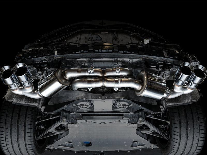 AWE Tuning 2020 Chevrolet Corvette (C8) Touring Edition Exhaust - Quad Chrome Silver Tips AWE Tuning Catback AXOPROS