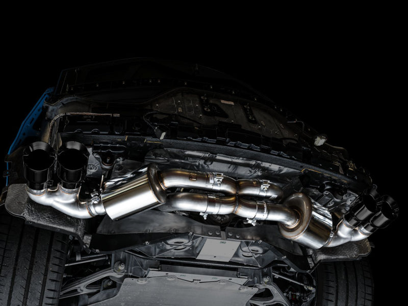 AWE Tuning 2020 Chevrolet Corvette (C8) Touring Edition Exhaust - Quad Diamond Black Tips AWE Tuning Catback AXOPROS