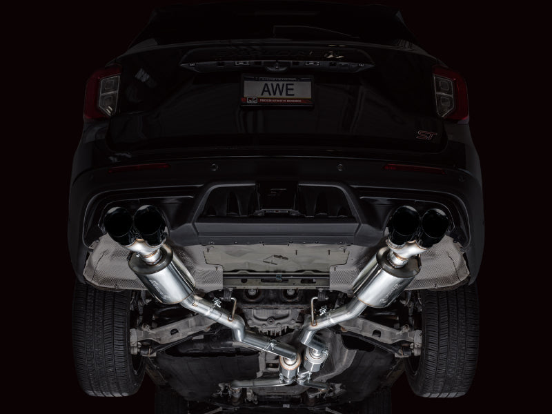 AWE Tuning 2020+ Ford Explorer ST Touring Edition Exhaust w/ Diamond Black Tips AWE Tuning Catback AXOPROS