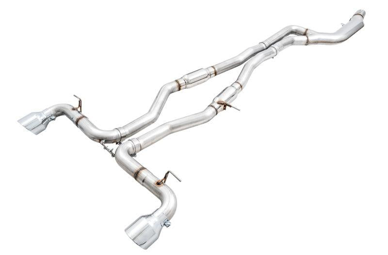 AWE Tuning 2020 Toyota Supra A90 Track Edition Exhaust - 5in Chrome Silver Tips AWE Tuning Catback AXOPROS
