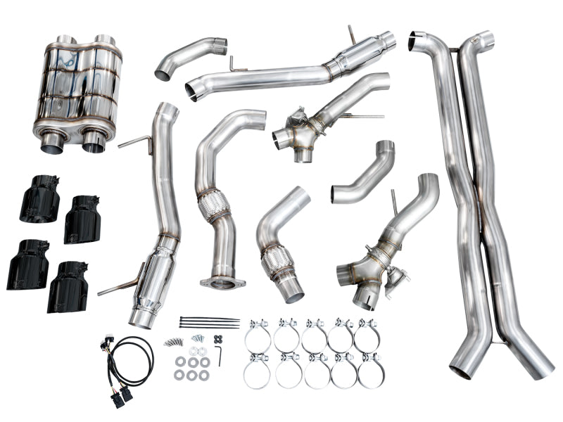 AWE Tuning 2021+ Cadillac CT4-V Blackwing SwitchPath Exhaust - Diamond Black Tips AWE Tuning Catback AXOPROS