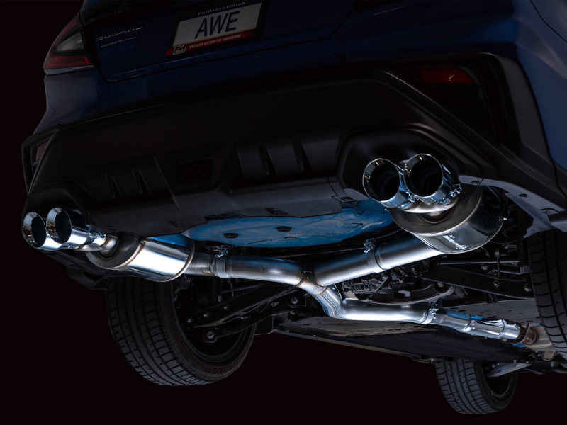 AWE Tuning 2022+ VB Subaru WRX Touring Edition Exhaust - Chrome Silver Tips AWE Tuning Catback AXOPROS
