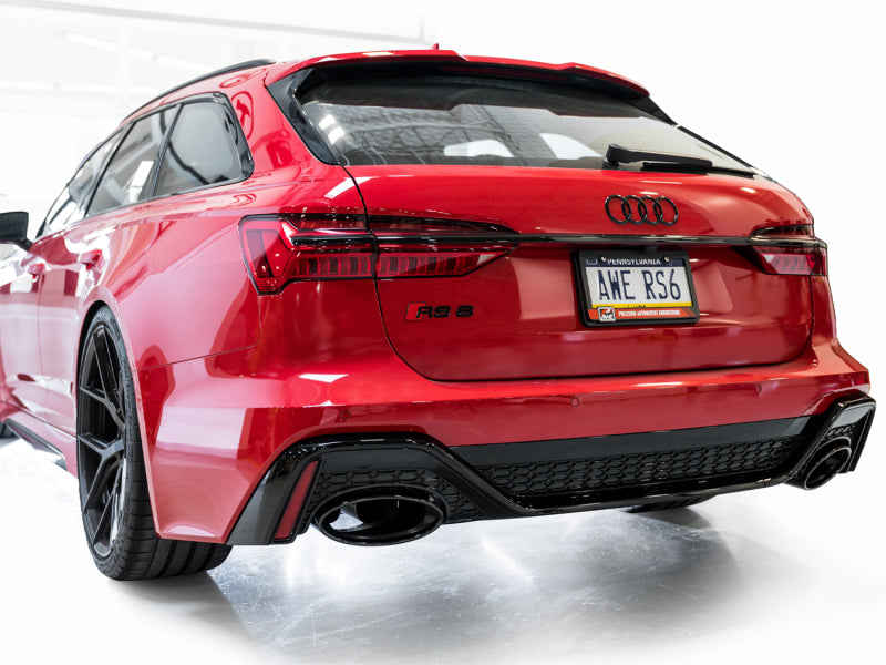AWE Tuning 21-23 Audi C8 RS6/RS7 SwitchPath Cat-back Exhaust - Diamond Black Tips AWE Tuning Catback AXOPROS