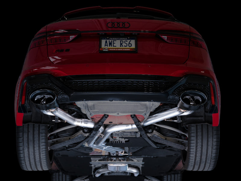 AWE Tuning 21-23 Audi C8 RS6/RS7 SwitchPath Cat-back Exhaust - Diamond Black Tips AWE Tuning Catback AXOPROS