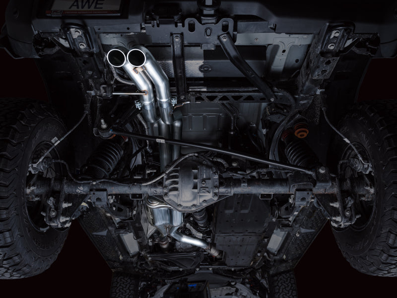 AWE Tuning 22-24 Ford Bronco Raptor 4WD Dual BashGuards Cat-Back SwitchPath Exhaust (No Tips) AWE Tuning Catback AXOPROS