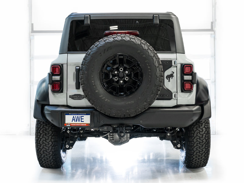 AWE Tuning 22-24 Ford Bronco Raptor 4WD Dual BashGuards Cat-Back SwitchPath Exhaust (No Tips) AWE Tuning Catback AXOPROS