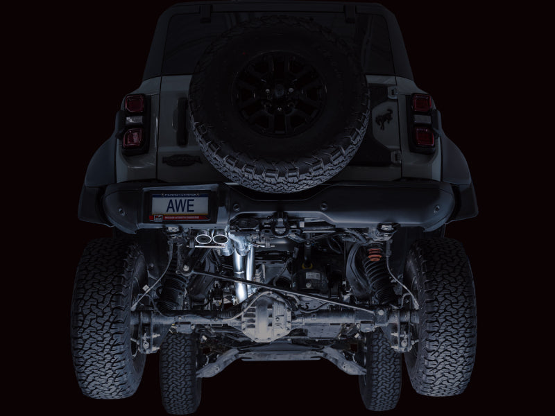 AWE Tuning 22-24 Ford Bronco Raptor 4WD Dual BashGuards Cat-Back SwitchPath Exhaust (No Tips) AWE Tuning Catback AXOPROS