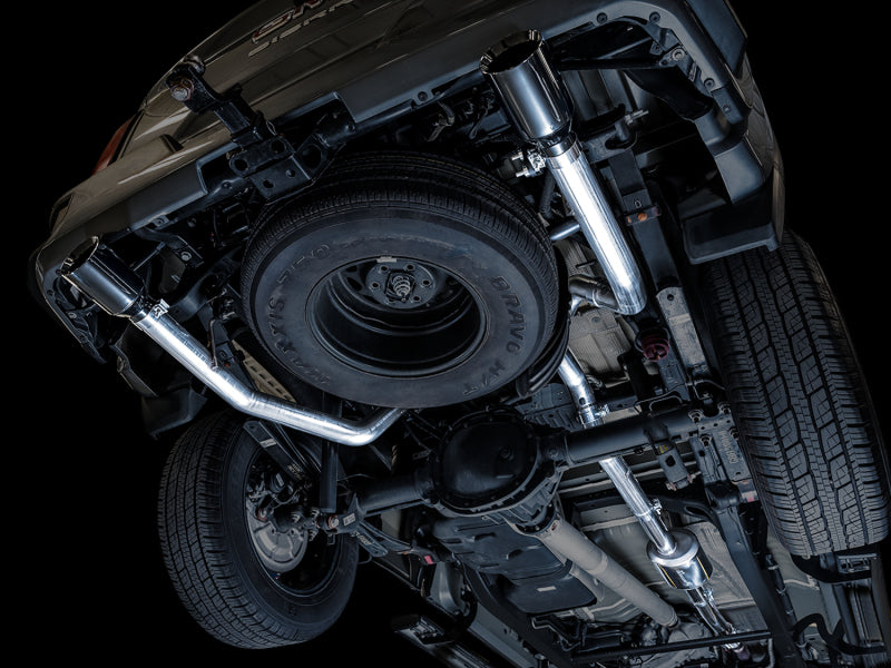 AWE Tuning 4th Gen GM 1500 5.3L 0FG Catback Split Rear Exit (Flat Bumper) - Dual Diamond Tips AWE Tuning Catback AXOPROS