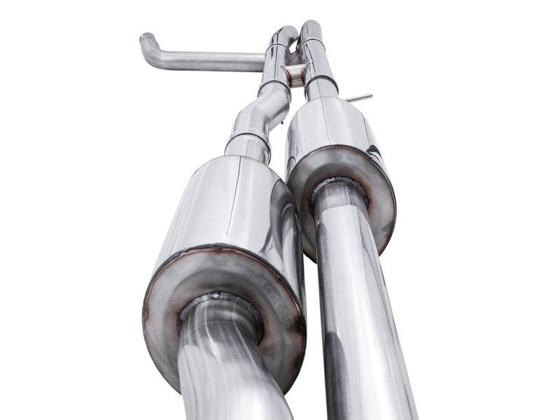 AWE Tuning 4th Gen GM 1500 6.2L 0FG Catback Split Rear Exit (w/ Bumper Cutouts) - Quad Diamond Tips AWE Tuning Catback AXOPROS
