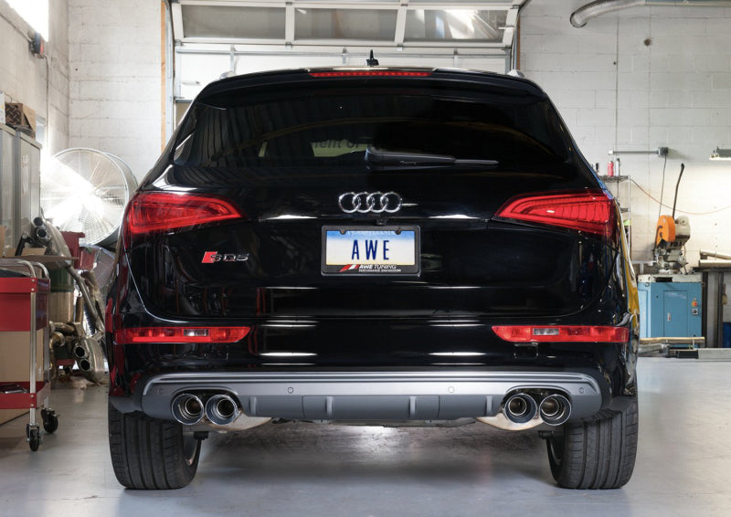 AWE Tuning Audi 8R SQ5 Touring Edition Exhaust - Quad Outlet Chrome Silver Tips AWE Tuning Catback AXOPROS