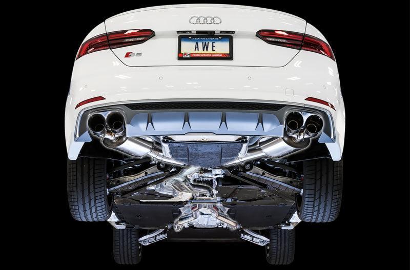 AWE Tuning Audi B9 S5 Sportback Touring Edition Exhaust - Non-Resonated (Black 102mm Tips) AWE Tuning Catback AXOPROS