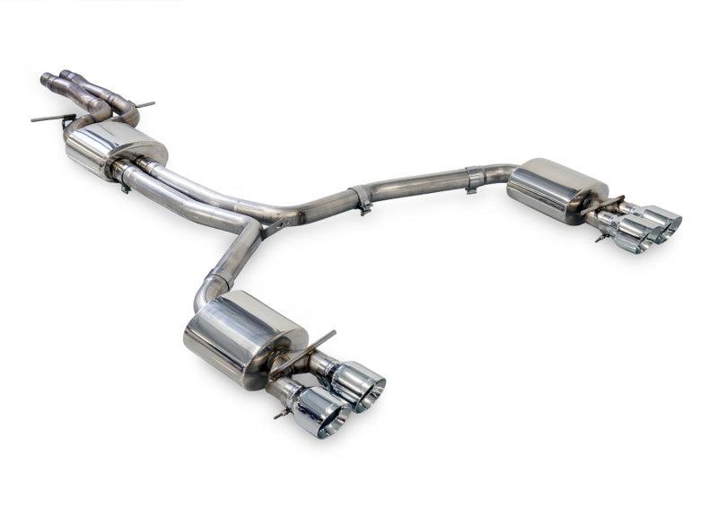 AWE Tuning Audi C7.5 A6 3.0T Touring Edition Exhaust - Quad Outlet Chrome Silver Tips AWE Tuning Catback AXOPROS