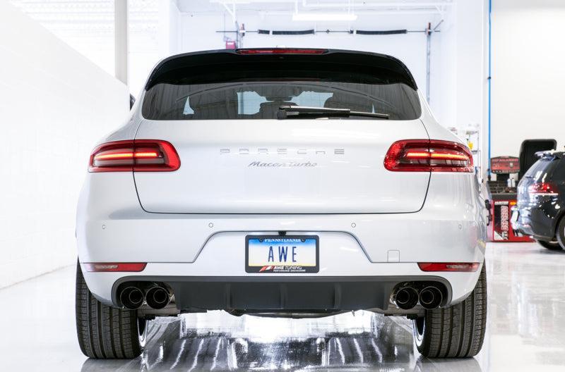 AWE Tuning Porsche Macan Track Edition Exhaust System - Diamond Black 102mm Tips AWE Tuning Axle Back AXOPROS