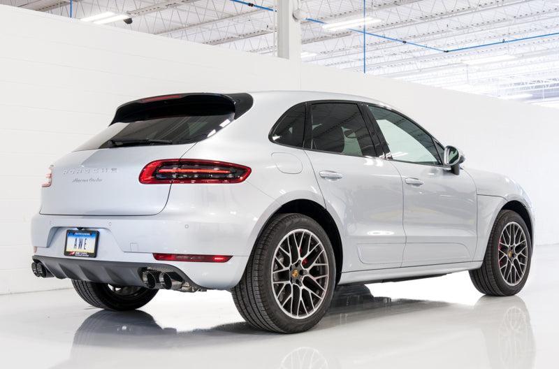 AWE Tuning Porsche Macan Track Edition Exhaust System - Diamond Black 102mm Tips AWE Tuning Axle Back AXOPROS
