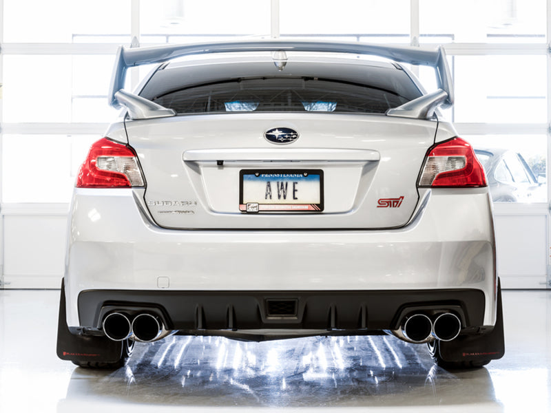 AWE Tuning Subaru STI VA / WRX GV / STI GV Sedan Touring Edition Exhaust - Chrome Silver Tip (102mm) AWE Tuning Catback AXOPROS