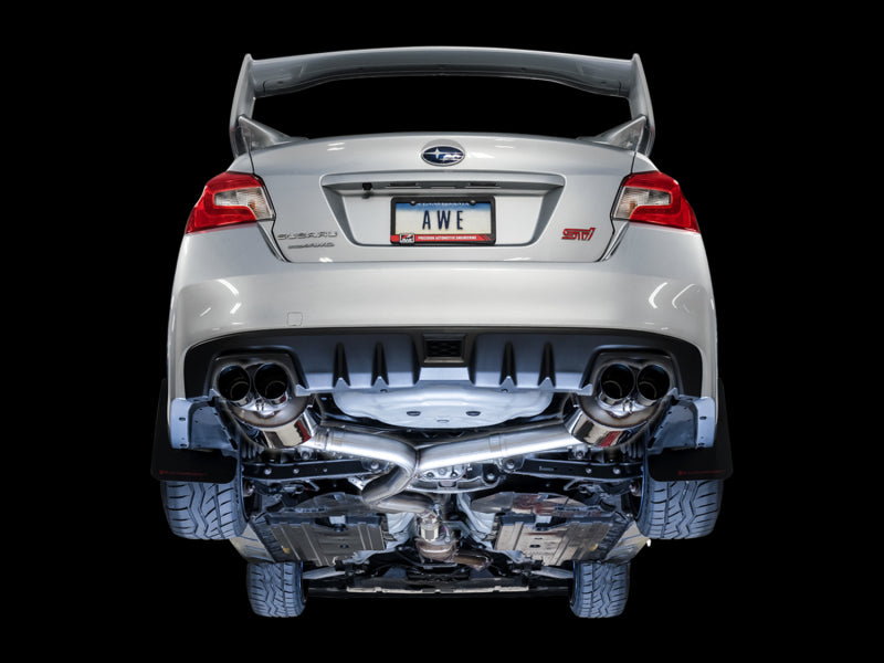 AWE Tuning Subaru STI VA / WRX GV / STI GV Sedan Touring Edition Exhaust - Diamond Black Tip (102mm) AWE Tuning Catback AXOPROS